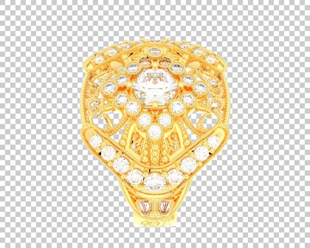 Ilustración de renderización 3D de joyas aisladas en el fondo