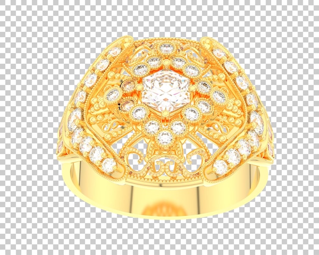 Ilustración de renderización 3D de joyas aisladas en el fondo