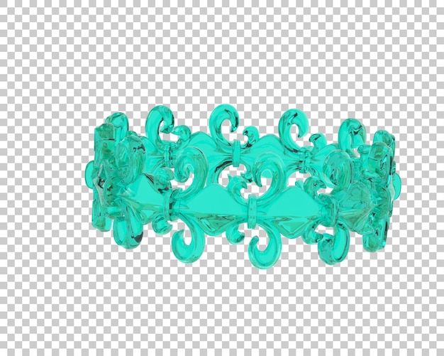 Ilustración de renderización 3D de joyas aisladas en el fondo