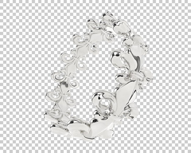 Ilustración de renderización 3D de joyas aisladas en el fondo