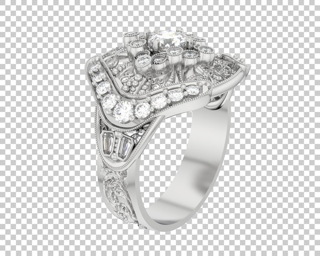 Ilustración de renderización 3D de joyas aisladas en el fondo
