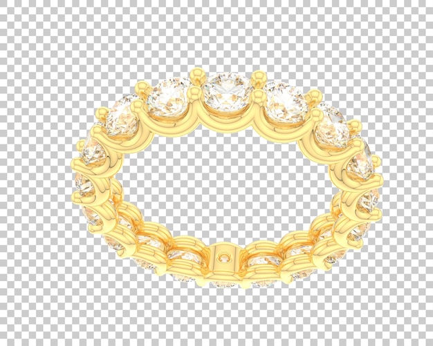 Ilustración de renderización 3D de joyas aisladas en el fondo