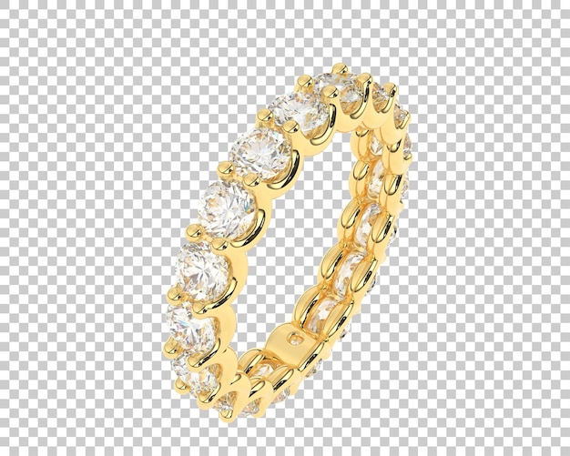 Ilustración de renderización 3D de joyas aisladas en el fondo