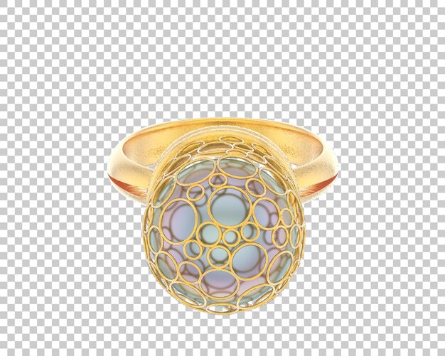 Ilustración de renderización 3D de joyas aisladas en el fondo