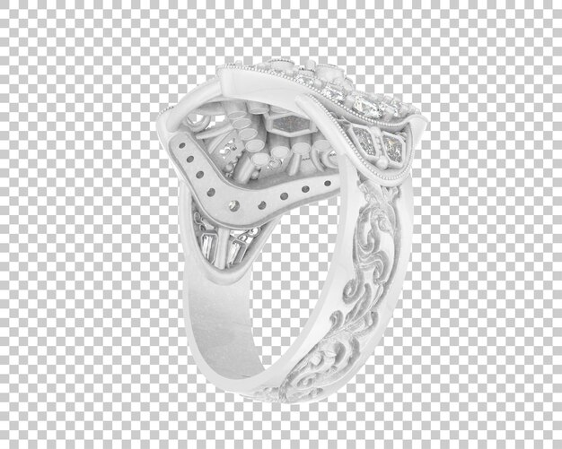 Ilustración de renderización 3D de joyas aisladas en el fondo