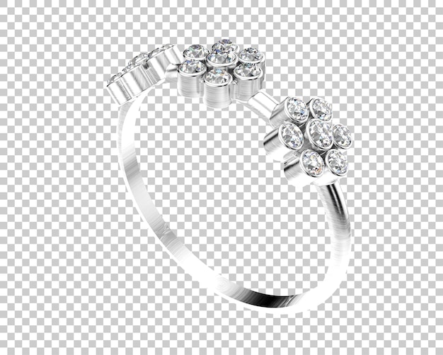 Ilustración de renderización 3D de joyas aisladas en el fondo