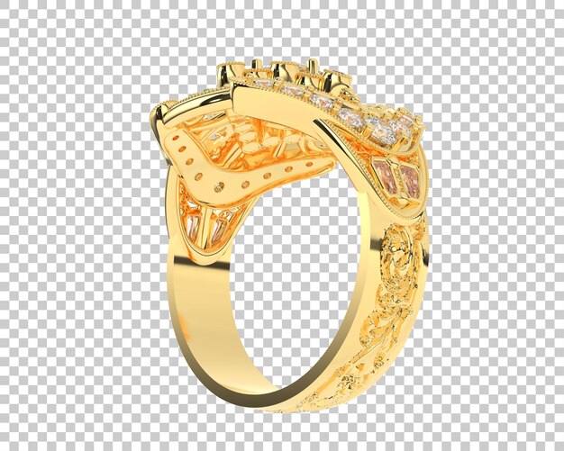 Ilustración de renderización 3D de joyas aisladas en el fondo