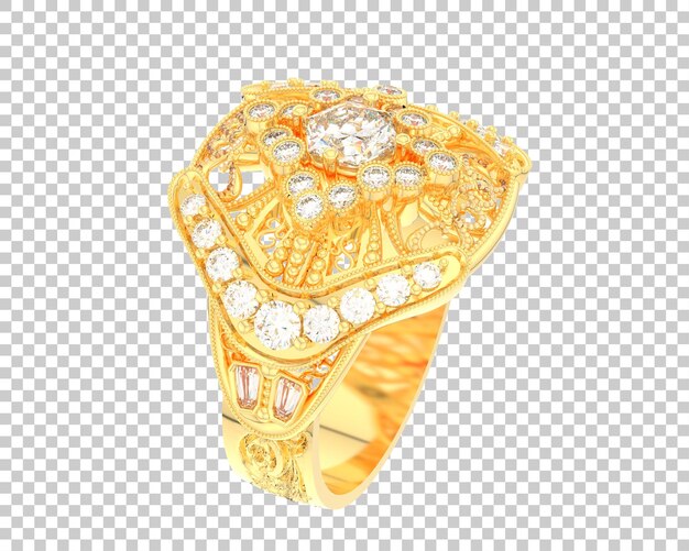 Ilustración de renderización 3D de joyas aisladas en el fondo