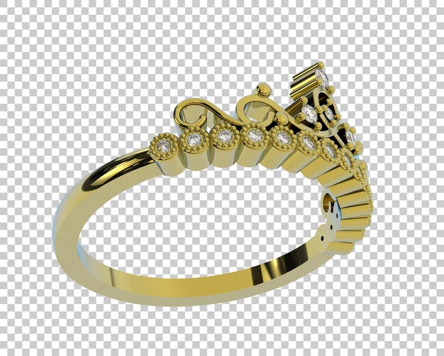 Ilustración de renderización 3D de joyas aisladas en el fondo