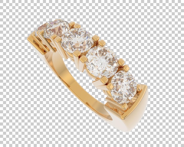 Ilustración de renderización 3D de joyas aisladas en el fondo