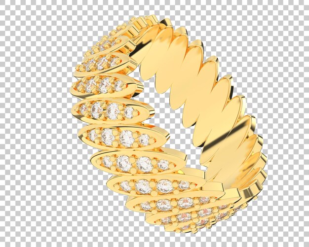 Ilustración de renderización 3D de joyas aisladas en el fondo