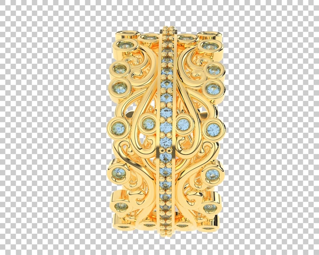 Ilustración de renderización 3D de joyas aisladas en el fondo