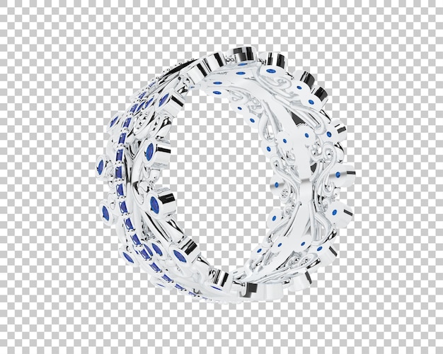 Ilustración de renderización 3D de joyas aisladas en el fondo