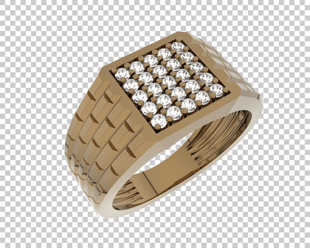 Ilustración de renderización 3D de joyas aisladas en el fondo