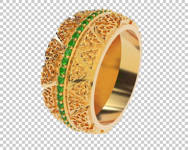 Ilustración de renderización 3D de joyas aisladas en el fondo
