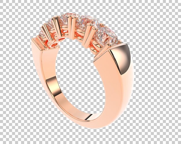 Ilustración de renderización 3D de joyas aisladas en el fondo