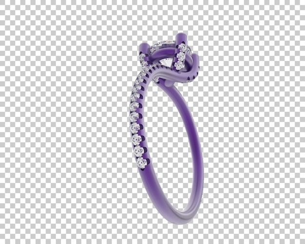 Ilustración de renderización 3D de joyas aisladas en el fondo