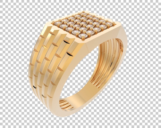 Ilustración de renderización 3D de joyas aisladas en el fondo