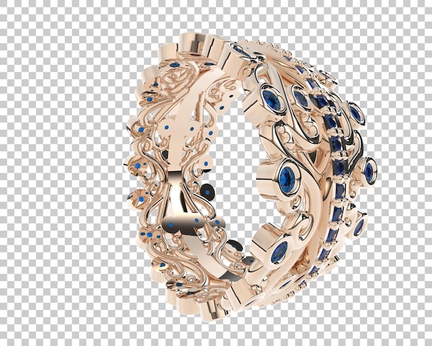 Ilustración de renderización 3D de joyas aisladas en el fondo