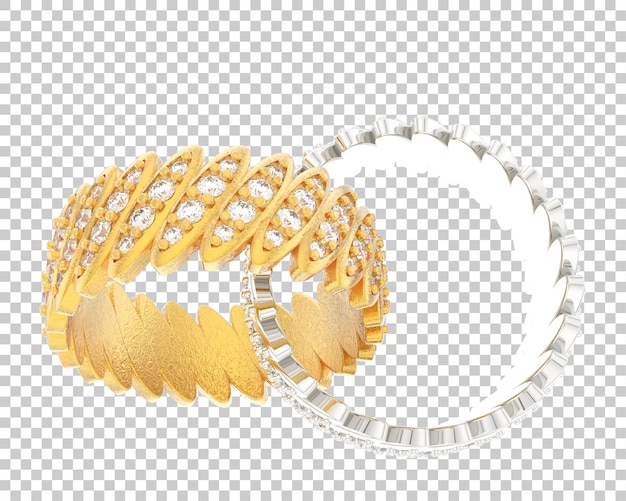 Ilustración de renderización 3D de joyas aisladas en el fondo