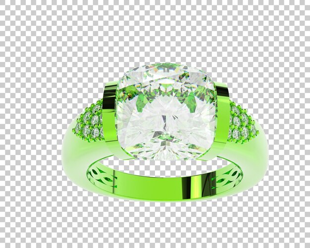 Ilustración de renderización 3D de joyas aisladas en el fondo