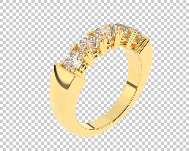 Ilustración de renderización 3D de joyas aisladas en el fondo
