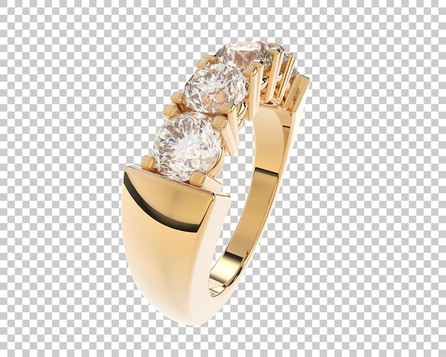 Ilustración de renderización 3D de joyas aisladas en el fondo