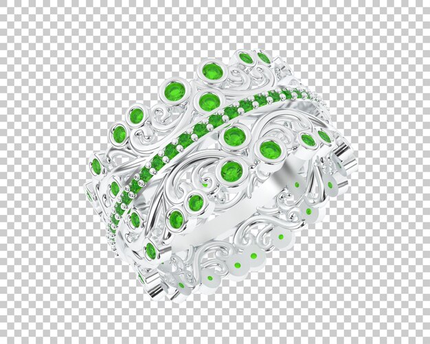 Ilustración de renderización 3D de joyas aisladas en el fondo