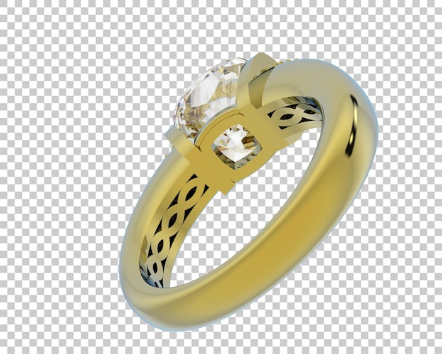 Ilustración de renderización 3D de joyas aisladas en el fondo