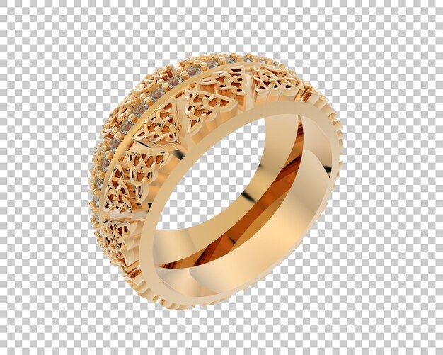 Ilustración de renderización 3D de joyas aisladas en el fondo