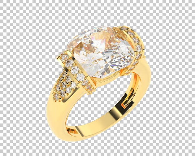 Ilustración de renderización 3D de joyas aisladas en el fondo