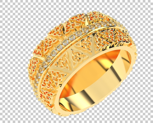 Ilustración de renderización 3D de joyas aisladas en el fondo