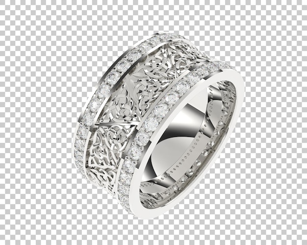 Ilustración de renderización 3D de joyas aisladas en el fondo