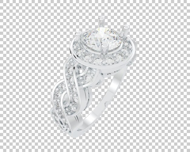 Ilustración de renderización 3D de joyas aisladas en el fondo