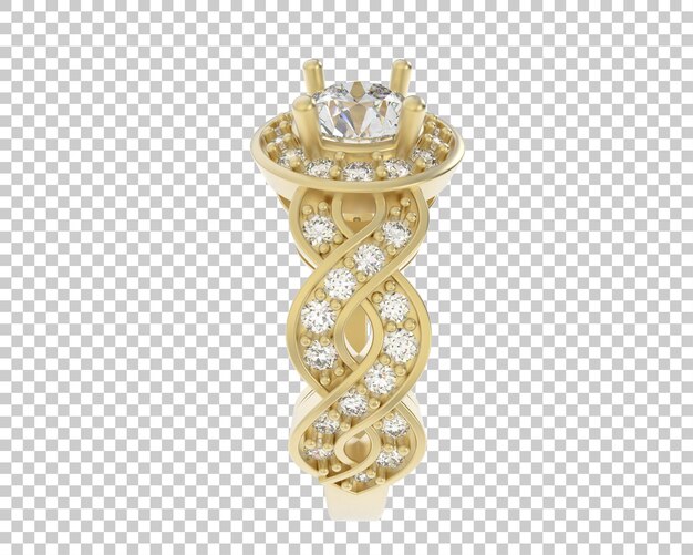 Ilustración de renderización 3D de joyas aisladas en el fondo
