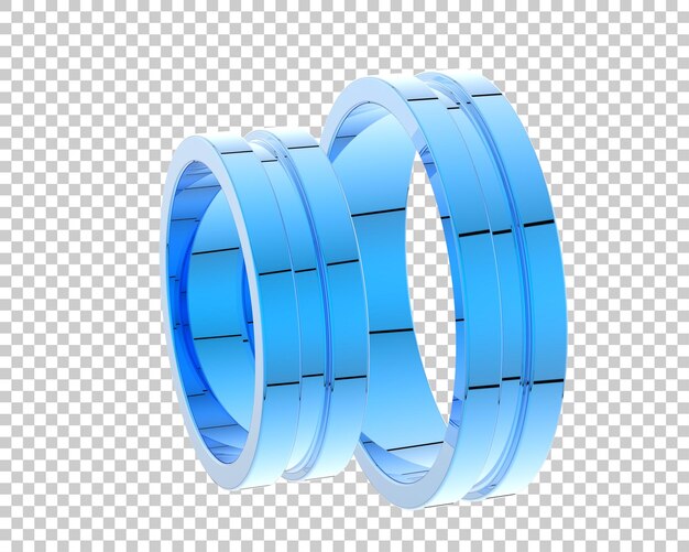Ilustración de renderización 3D de joyas aisladas en el fondo