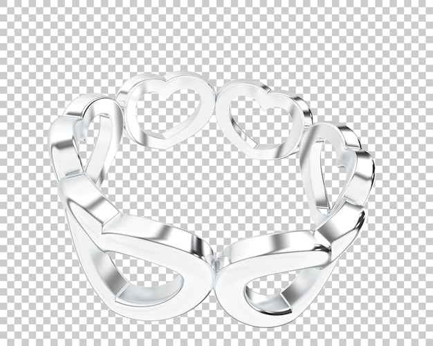 Ilustración de renderización 3D de joyas aisladas en el fondo