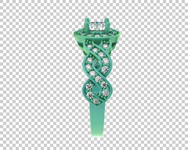 Ilustración de renderización 3D de joyas aisladas en el fondo