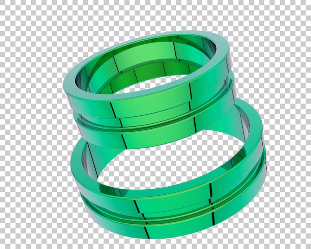 Ilustración de renderización 3D de joyas aisladas en el fondo