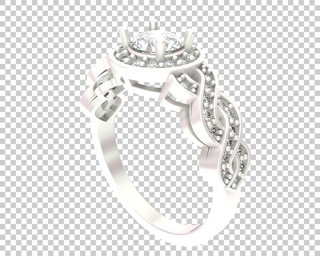 Ilustración de renderización 3D de joyas aisladas en el fondo