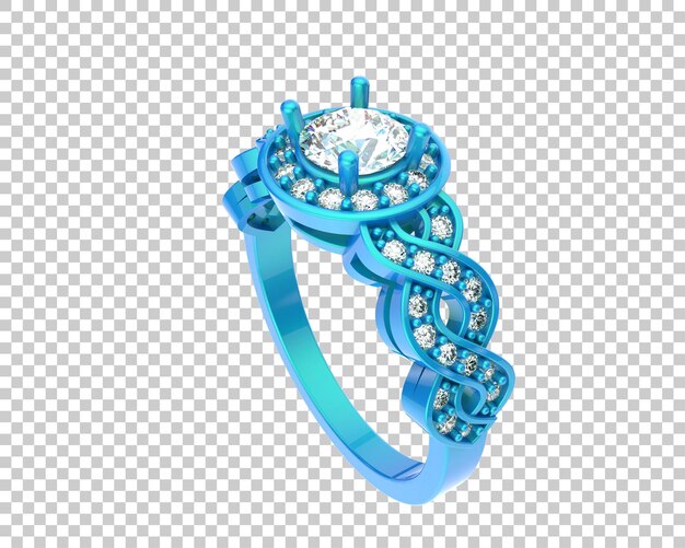 Ilustración de renderización 3D de joyas aisladas en el fondo