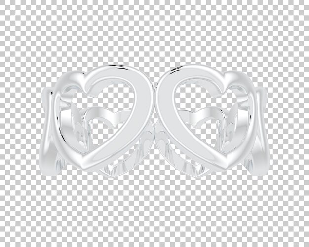 Ilustración de renderización 3D de joyas aisladas en el fondo