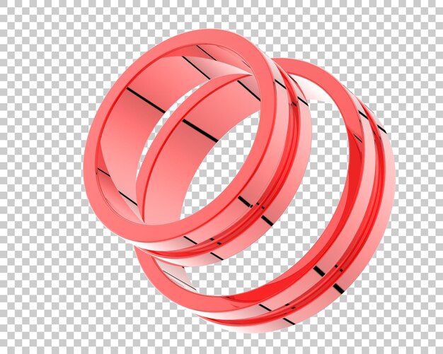 Ilustración de renderización 3D de joyas aisladas en el fondo