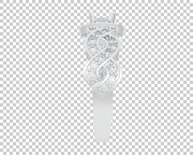Ilustración de renderización 3D de joyas aisladas en el fondo