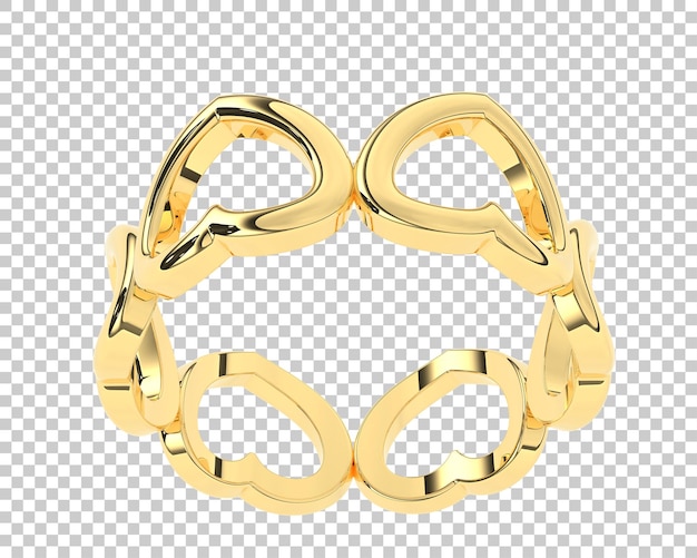 Ilustración de renderización 3D de joyas aisladas en el fondo