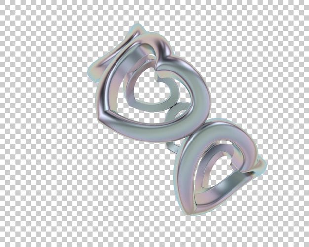 Ilustración de renderización 3D de joyas aisladas en el fondo