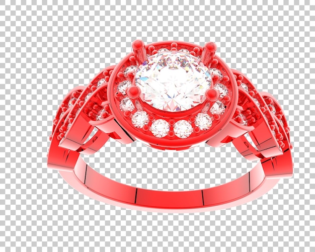 Ilustración de renderización 3D de joyas aisladas en el fondo