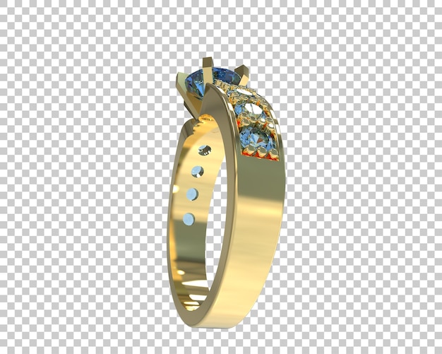 Ilustración de renderización 3D de joyas aisladas en el fondo