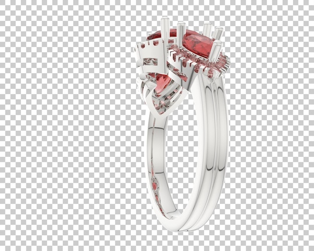 Ilustración de renderización 3D de joyas aisladas en el fondo