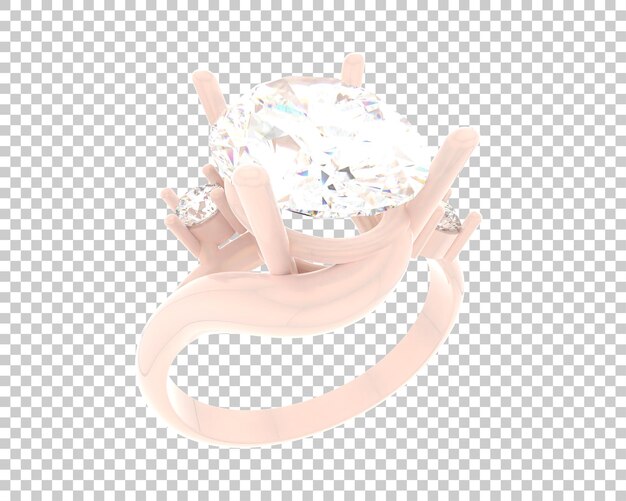 Ilustración de renderización 3D de joyas aisladas en el fondo
